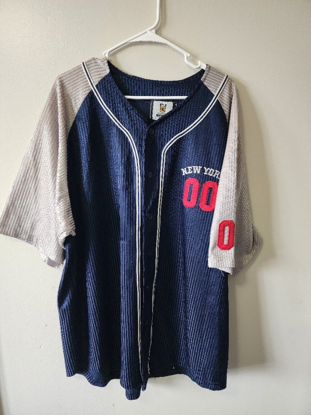 PJ Mark New York Baseball Jersey Men’s 3XL Y2K Streetwear